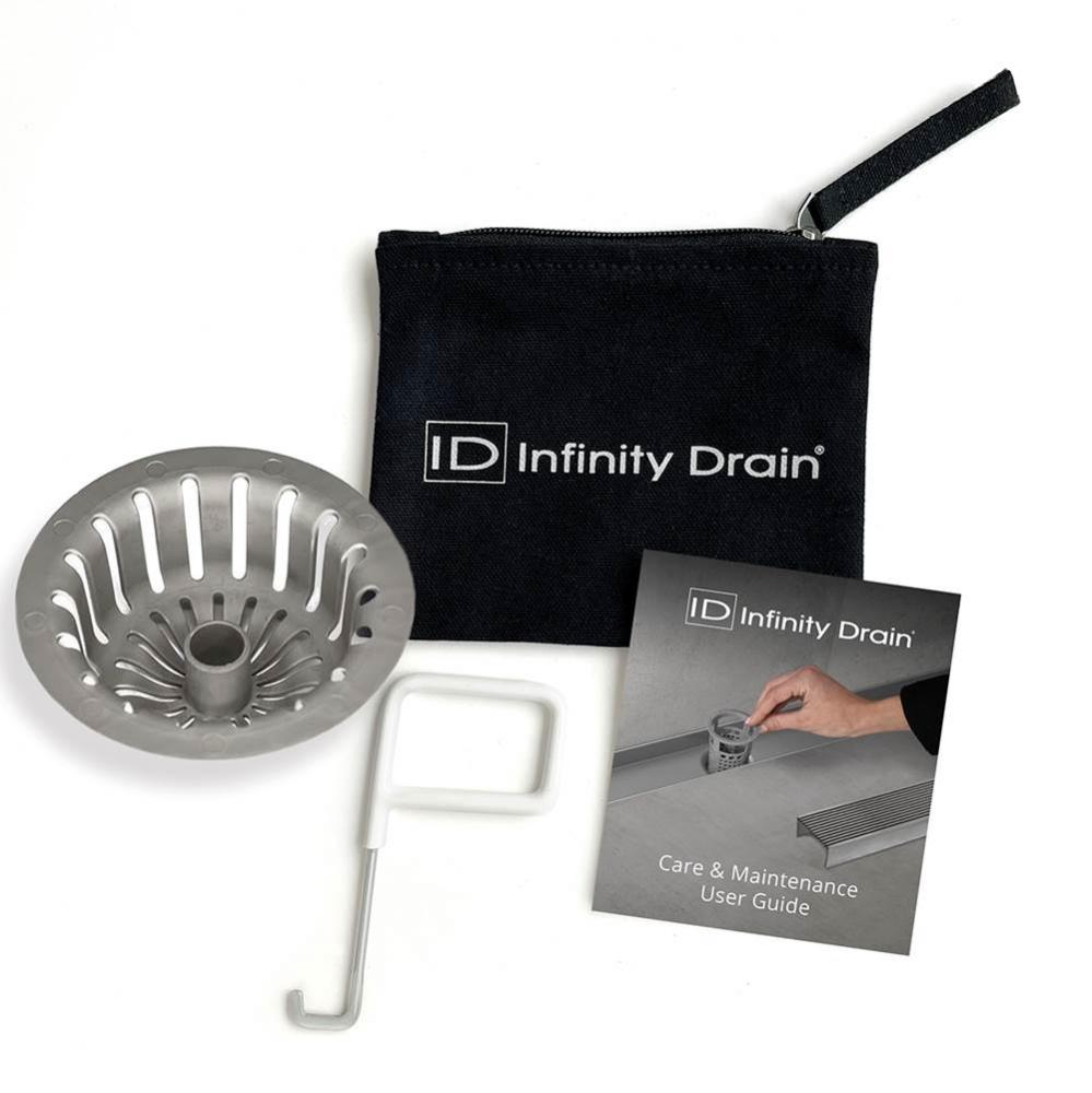 Hair Maintenance Kit. Includes maintenance guide, AKEY Lift-out key, and HS 4 Hair Strainer.