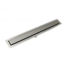 Infinity Drain FFSG 6548 SS - 48'' FF Series Complete Kit with 2 1/2'' Solid Grate in Satin Stainless