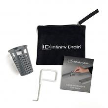 Infinity Drain HMK-65-D - Hair Maintenance Kit. Includes maintenance guide, DKEY Lift-out key, and HB 65 Hair Basket.