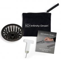 Infinity Drain HMK-C4B-W - Hair Maintenance Kit. Includes maintenance guide, WKEY Lift-out key, and HS 4B Hair Strainer in bl