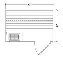 Amerec Sauna And Steam CC46 - Complete Sauna Room - Western Red Cedar - Custom Cut