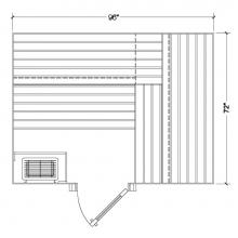 Amerec Sauna And Steam CC68 - Complete Sauna Room - Western Red Cedar - Custom Cut