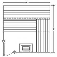 Amerec Sauna And Steam PB77- C - Complete Sauna Room - Western Red Cedar - Panel Built