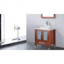 Adornus ADRIAN-48-C-Q - Adrian Vanity, Chestnut, Quartz Top, 48''