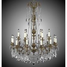 American Brass And Crystal CH2058-A-05S-07G-PI - 6+12 Light Finisterra with draping