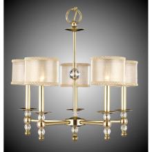 American Brass And Crystal CH3203H-37G-ST-WH - 5 Light Magro Stem Chandelier with