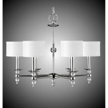 American Brass And Crystal CH3204H-37G-ST-BK - 6 Light Magro Stem Chandelier with