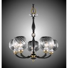 American Brass And Crystal CH5374-37G - 5 Light Kensington Globe