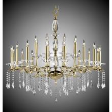 American Brass And Crystal CH5539-GS-37G-ST - 9+18 Light Two Tier Kaya