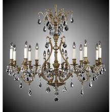 American Brass And Crystal CH9672-3-O-08G-ST - 15 Light 3 Arm Chateau