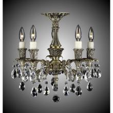 American Brass And Crystal FM2015-OSGT-10G-ST - 5 Light Finisterra Flush