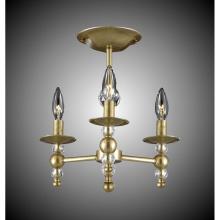 American Brass And Crystal FM3241-37G-ST - 3 Light Magro Stem Flush