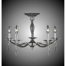 American Brass And Crystal FM5334-SP-37G-ST - 5 Light Kensington Flush Mount