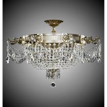 American Brass And Crystal FM8013-P-04G - 9 Light Valencia Flush