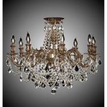 American Brass And Crystal FM9204-ASGS-21S - 8 Light Biella Flush