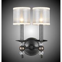 American Brass And Crystal WS3262H-37G-ST-BK - 2 Light Magro Wall Sconce with