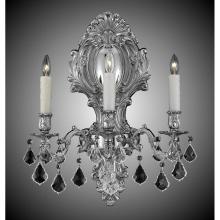 American Brass And Crystal WS9428-O-08G-PI - 3 Light Fleur-De-Lis Large Wall