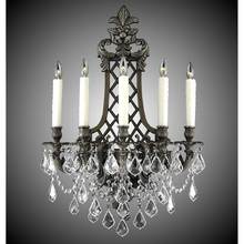 American Brass And Crystal WS9459-ASGT-08G-PI - 5 Light Lattice Large Wall