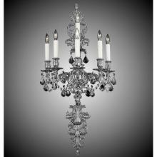 American Brass And Crystal WS9491-OSGS-13S-PI - 5+1 Light Filigree Extended Top and Tail Wall