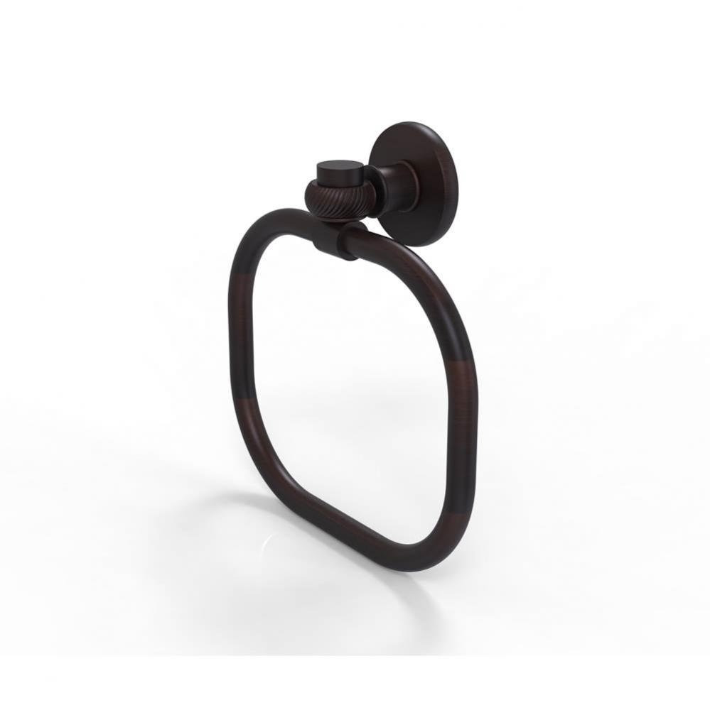 Continental Collection Towel Ring with Twist Accents