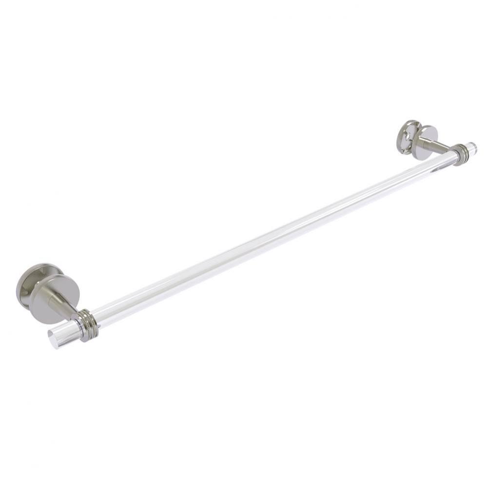 Clearview Collection 30 Inch Shower Door Towel Bar with Dotted Accents