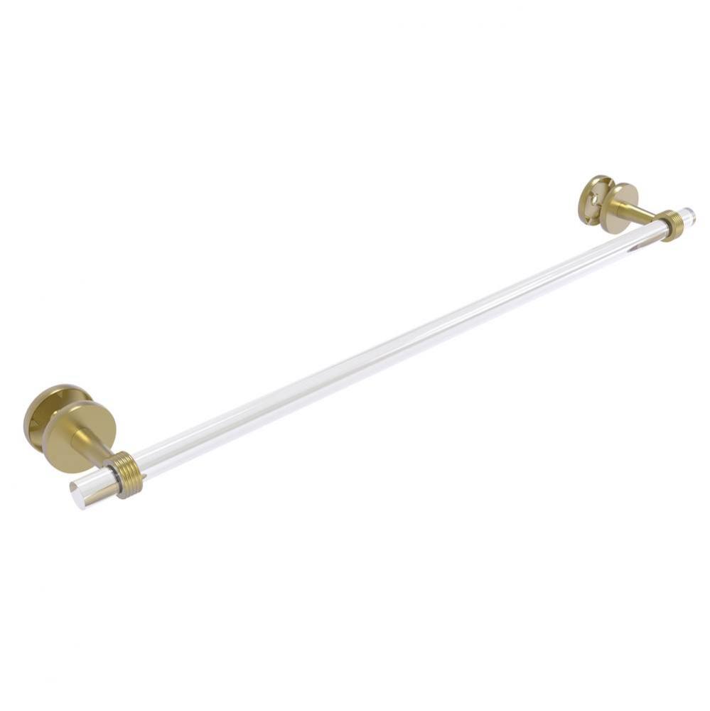 Clearview Collection 30 Inch Shower Door Towel Bar with Groovy Accents