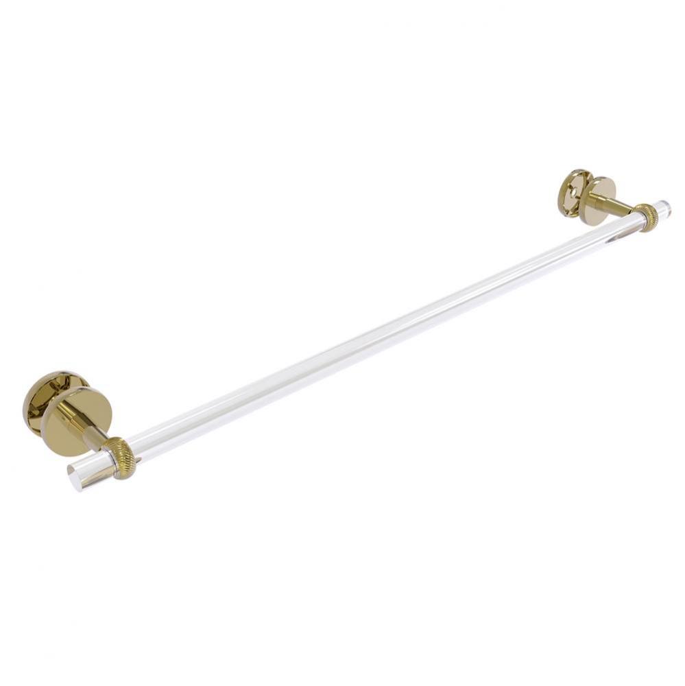 Clearview Collection 30 Inch Shower Door Towel Bar with Twisted Accents