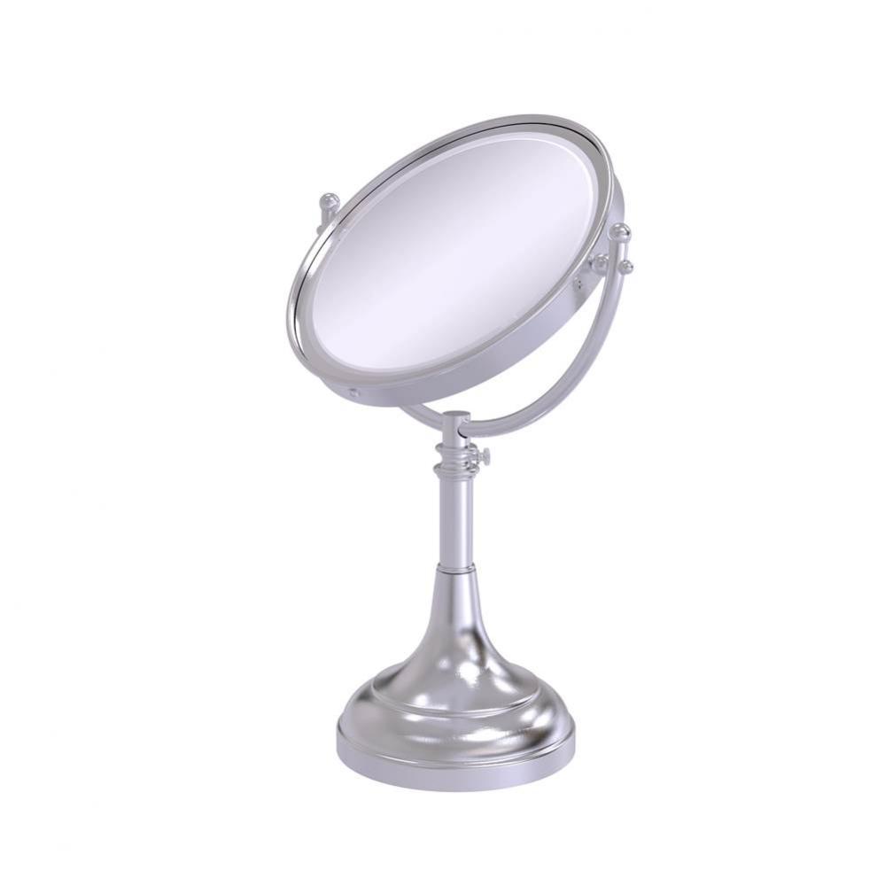 Height Adjustable 8 Inch Vanity Top Make-Up Mirror 3X Magnification