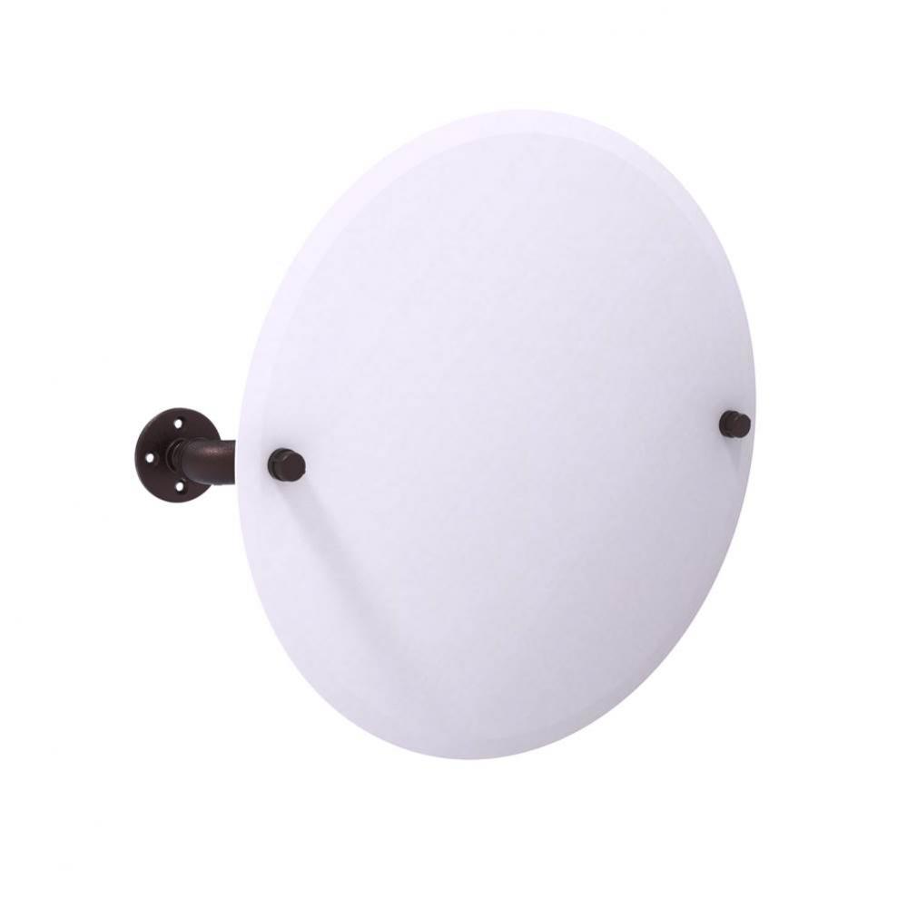 Pipeline Collection Frameless Round Wall Mounted Tilt Mirror