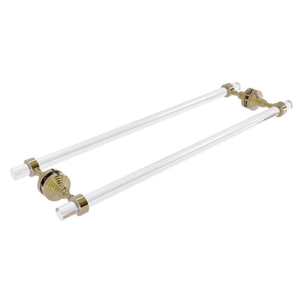 Pacific Grove Collection 24 Inch Back to Back Shower Door Towel Bar - Unlacquered Brass