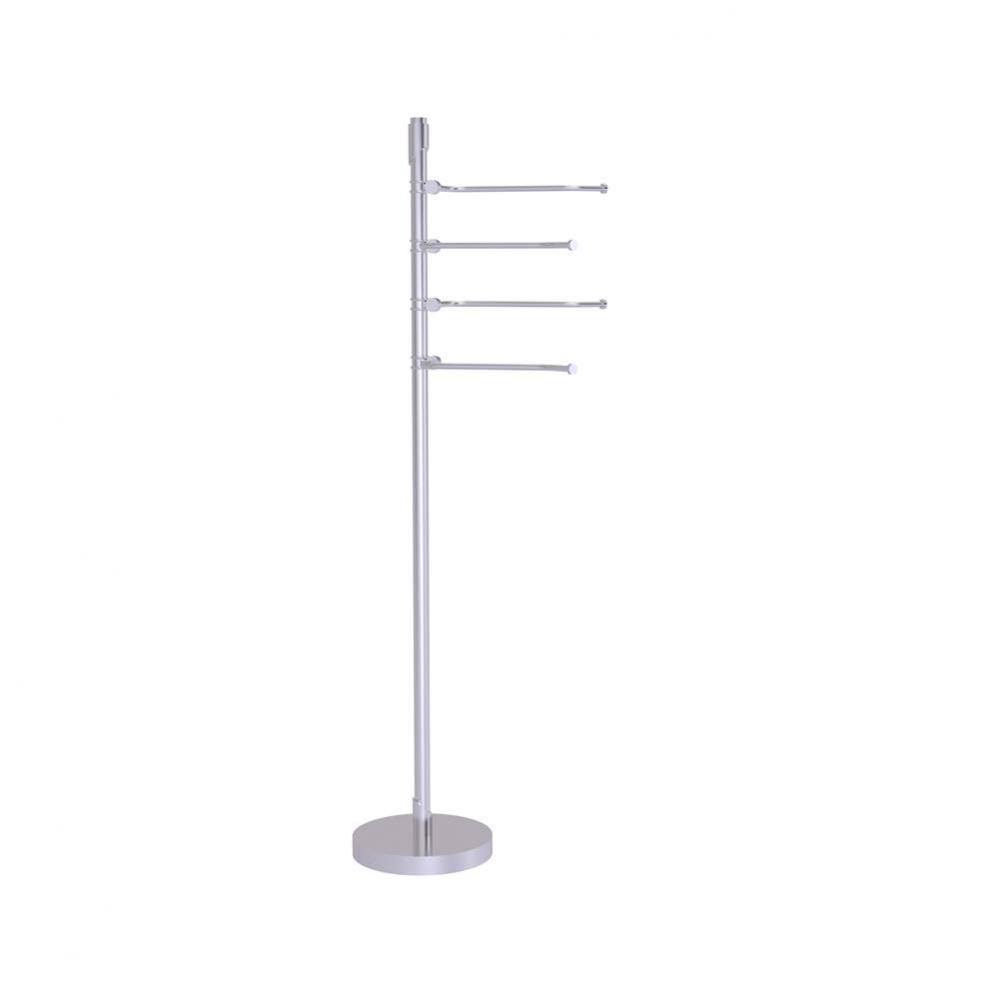 Floor Standing 49 Inch 4 Pivoting Swing Arm Towel Holder