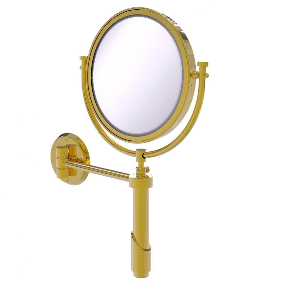 Tribecca Collection Wall Mounted Make-Up Mirror 8 Inch Diameter with 3X Magnification