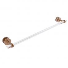 Allied Brass CV-41D-SM-30-BBR - Clearview Collection 30 Inch Shower Door Towel Bar with Dotted Accents