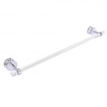 Allied Brass CV-41G-SM-30-PC - Clearview Collection 30 Inch Shower Door Towel Bar with Groovy Accents