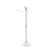 Allied Brass P-180-FSETP-WHM - Pipeline Collection Free Standing Euro Style Toilet Tissue Stand