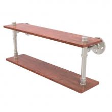 Allied Brass P-470-22-DWS-SN - Pipeline Collection 22 Inch Ironwood Double Shelf