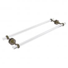 Allied Brass PG-41T-BB-24-ABR - Pacific Grove Collection 24 Inch Back to Back Shower Door Towel Bar with Twisted Accents - Antique