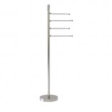 Allied Brass SH-84-SN - Soho Collection Free Standing 4 Pivoting Swing Arm Towel Stand