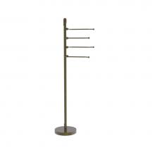 Allied Brass TR-84-ABR - Floor Standing 49 Inch 4 Pivoting Swing Arm Towel Holder