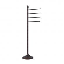 Allied Brass TS-4L-VB - Floor Standing 4 Pivoting Swing Arm Towel Holder