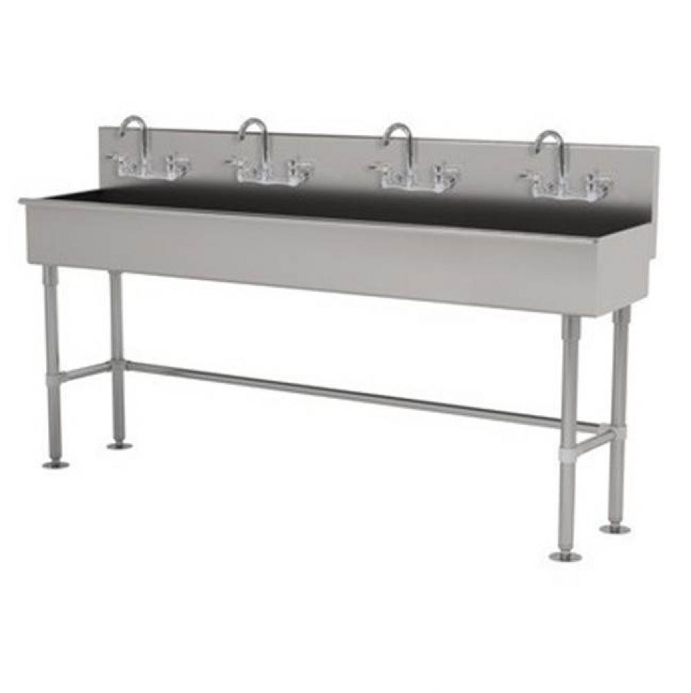 Multiwash Hand Sink With Stainless Steel Legs And Flanged Feet