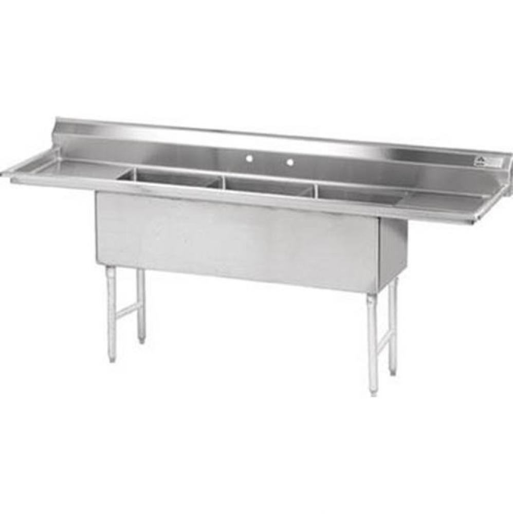 Fabricated NSF Sink, 3-compartment