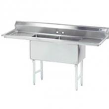 Advance Tabco FS-2-1824-24RL - Fabricated NSF Sink, 2-compartment