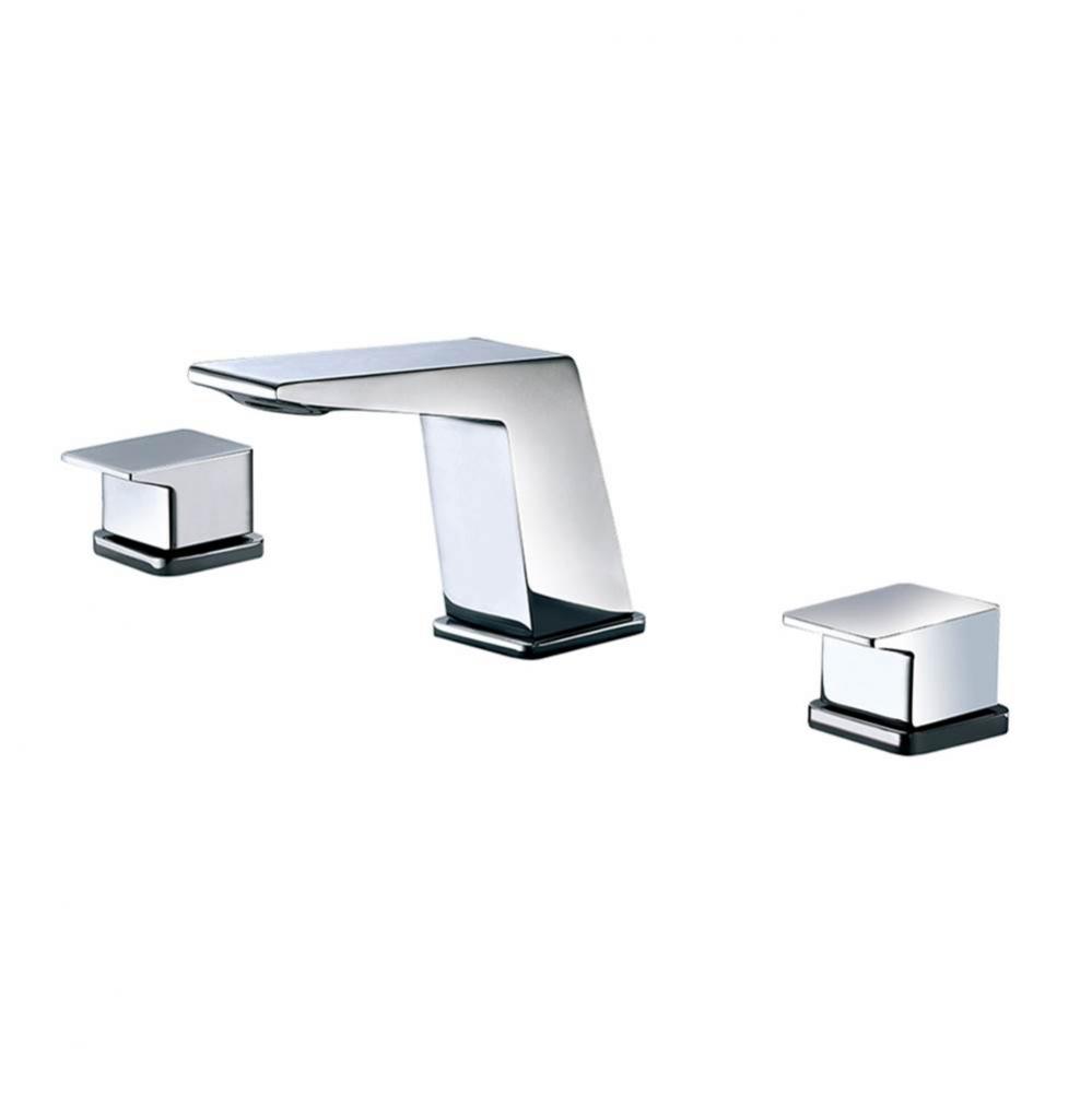 Polished Chrome Modern Widespread Bathroom Faucet