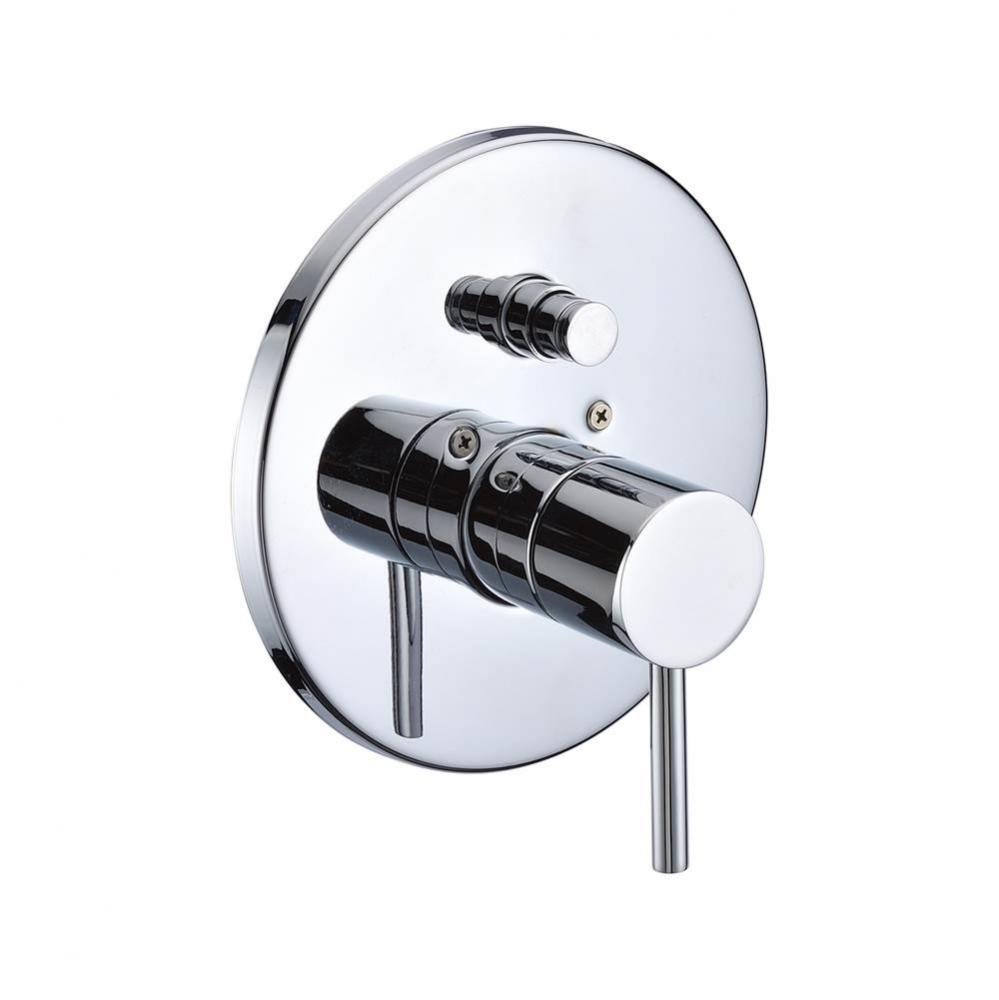 Polished Chrome Pressure Balanced Round Shower Mixer with Diverter