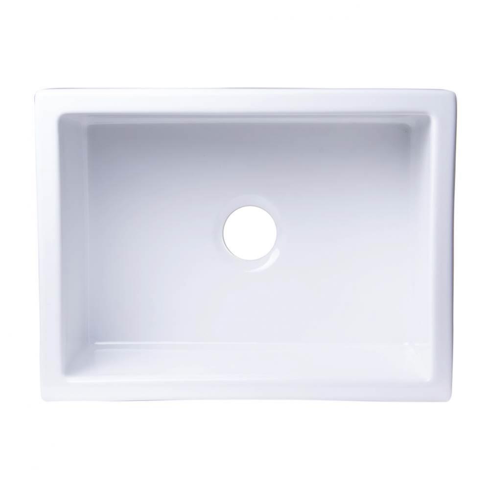 24'' x 18'' Undermount White Fireclay Kitchen Sink