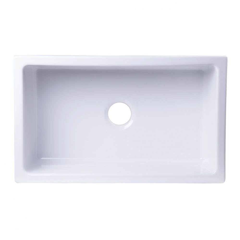 30'' x 18'' Undermount White Fireclay Kitchen Sink