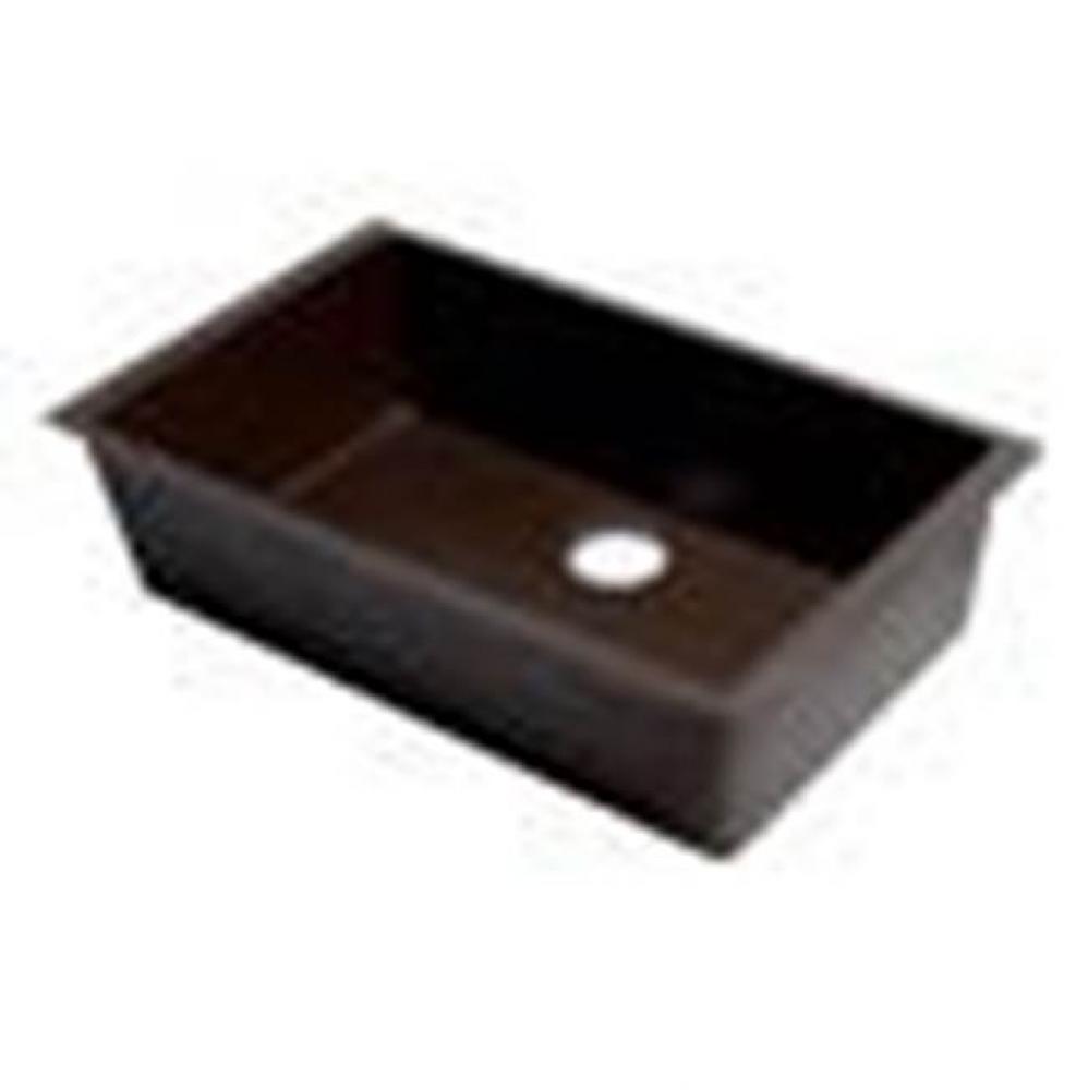 Chocolate 30'' Undermount Single Bowl Granite Composite Kitchen Sink