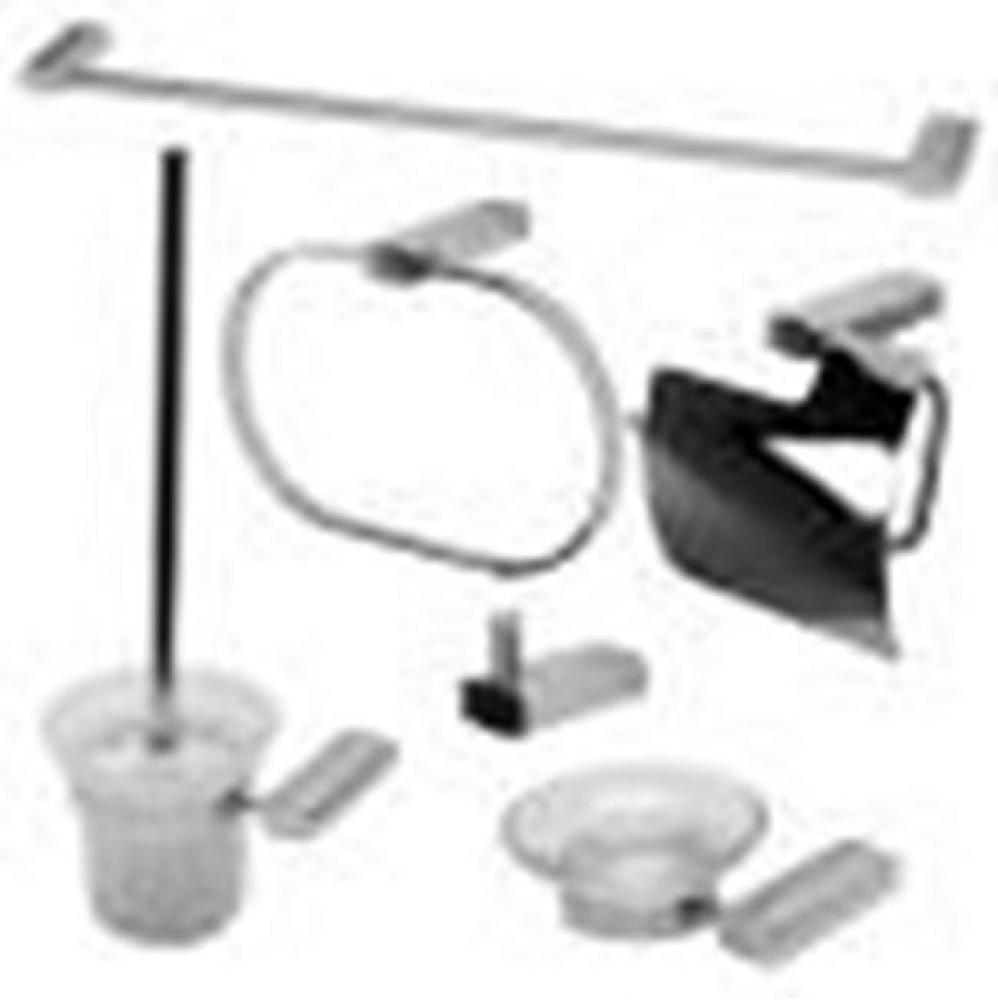 Polished Chrome 6 Piece Matching Bathroom Accessory Set