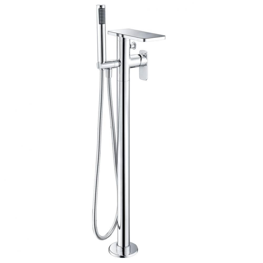 Polished Chrome Free Standing Floor Mounted Bath Tub Filler